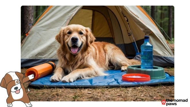 First time camping. Tips to keep your dog cool in summer heat