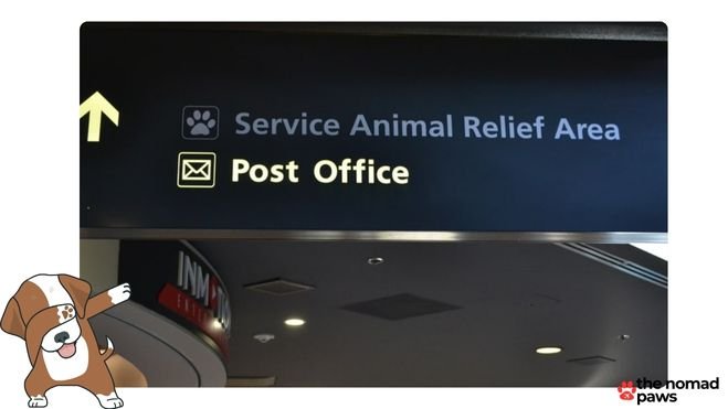 Pet relief area at the airport