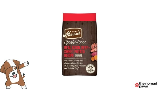 Merrick Premium Grain Free Dry Adult Dog Food, Wholesome And Natural Kibble With Beef, Bison And Sweet Potato - 22.0 lb. Bag