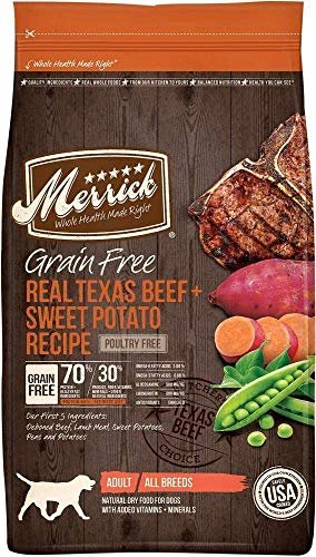 Merrick Grain-Free Real Texas Beef & Sweet Potato Recipe