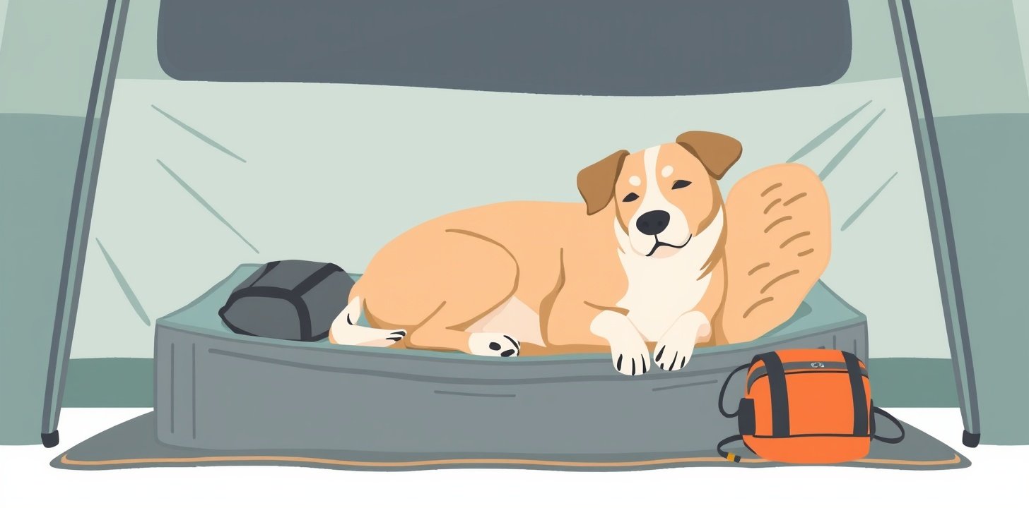 Dog travel bedding and comfort with folding bed