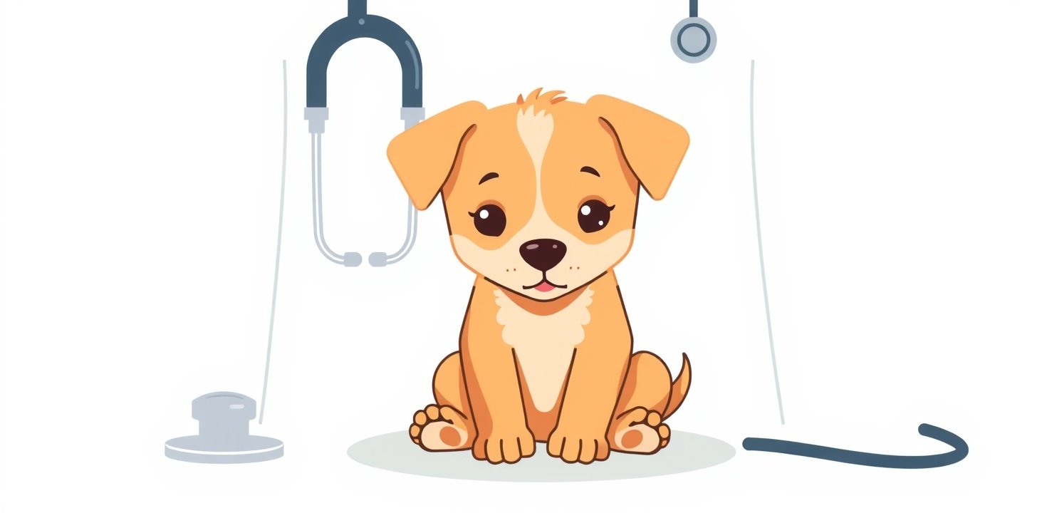 Puppy at vet for Allegiant Air pet health and age rules