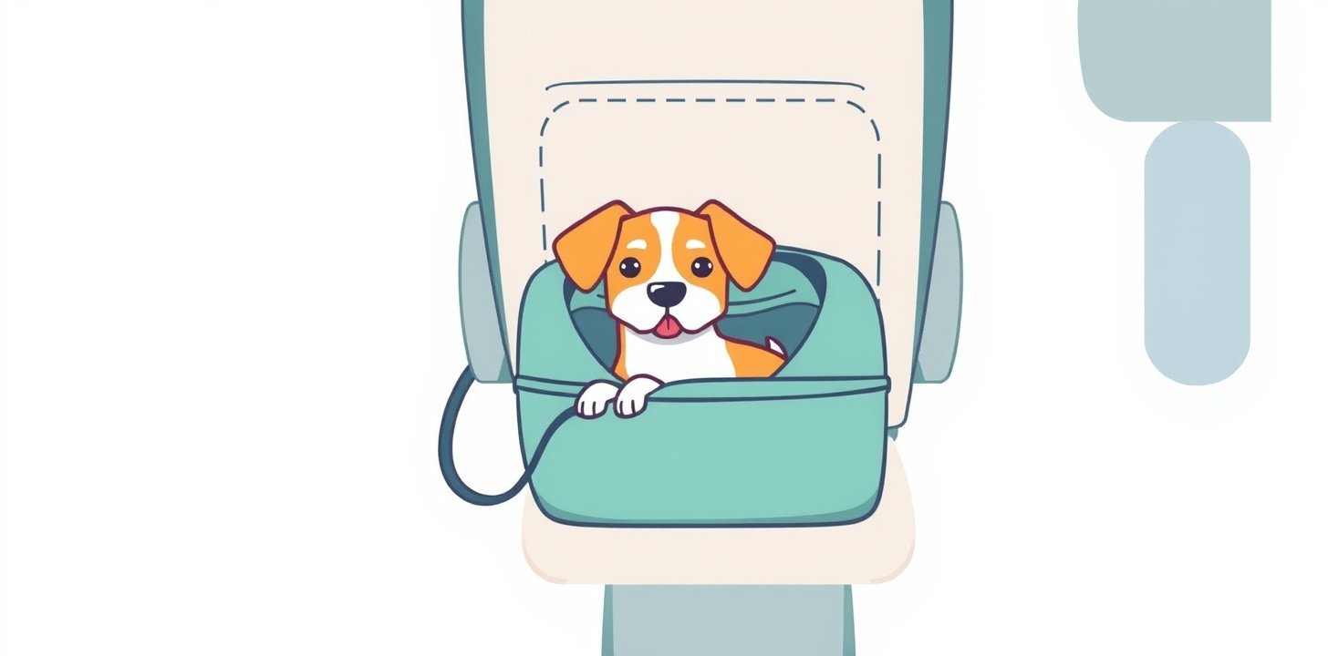 Soft-sided pet carrier under airplane seat meeting airline requirements