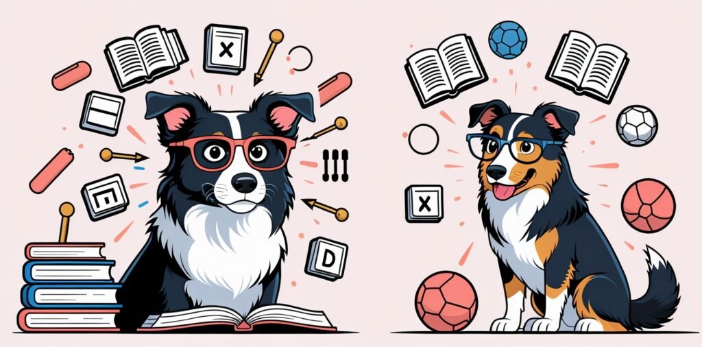 Intelligent dog breed face-off Border Collie vs Australian Shepherd training and smartness