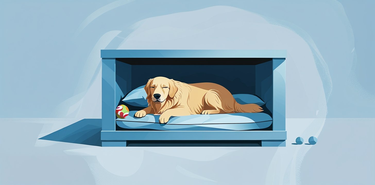 dog in comfortable kennel space Germany quarantine