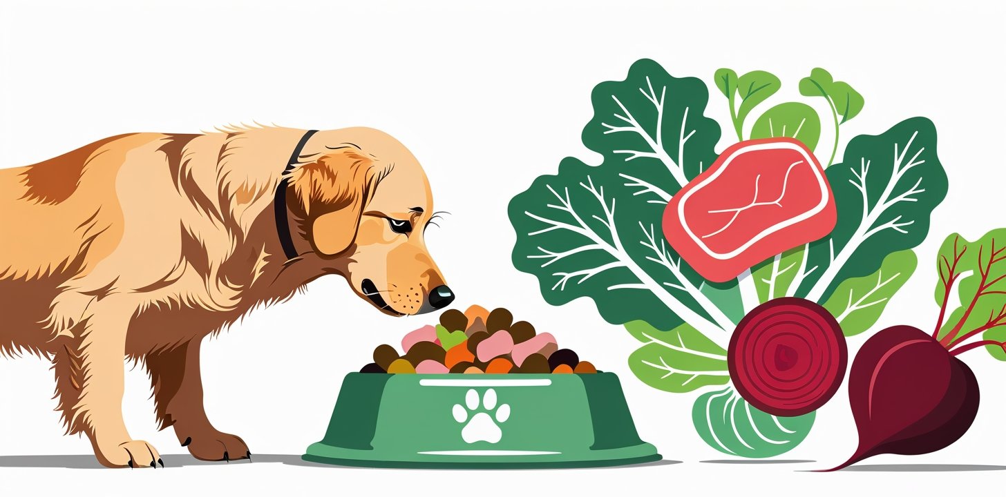 dog examining food bowl ingredients for cushing's disease diet