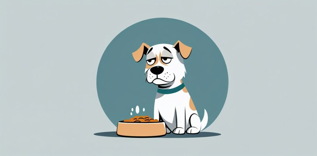 Dog experiencing digestive discomfort that may require dietary changes or veterinary attention