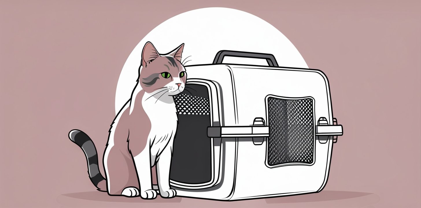 Cat next to carrier representing Etihad breed restrictions policy