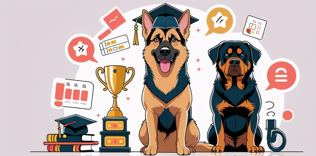 German Shepherd vs Rottweiler training teacher's pet edition