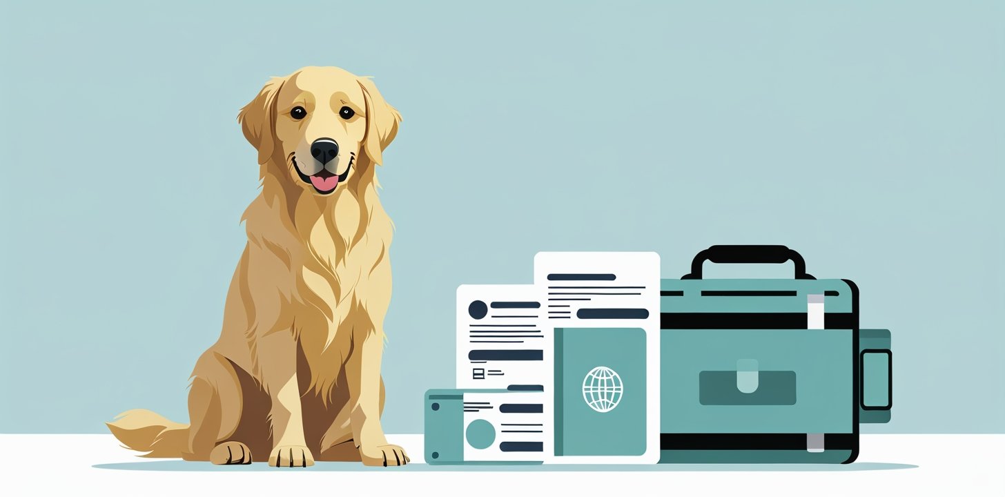 dog with required documents for japan pet import