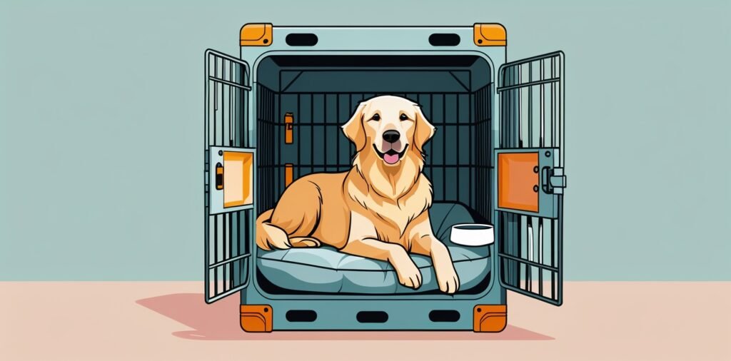 Saudia pet policy dog in cargo crate for checked baggage