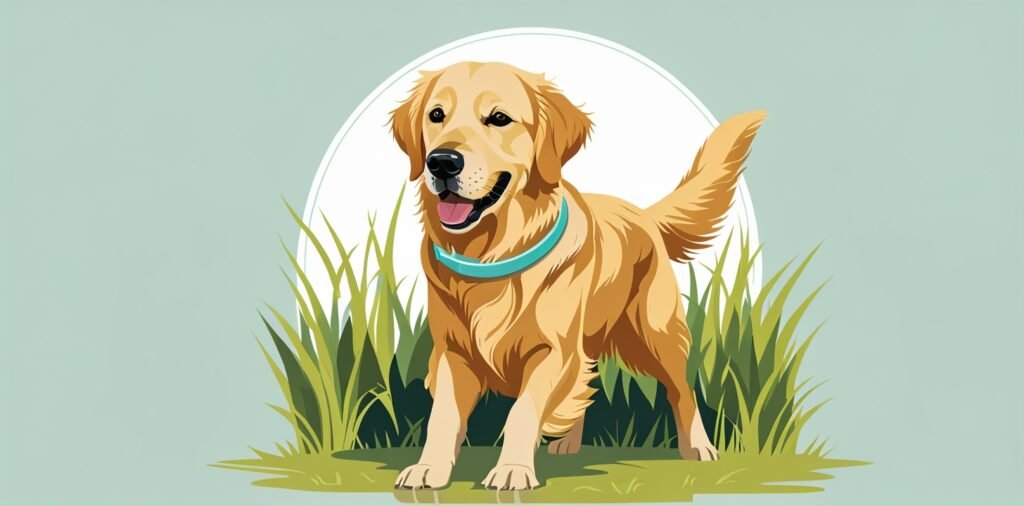 Dog testing a flea and tick collar outdoors for effective pest protection