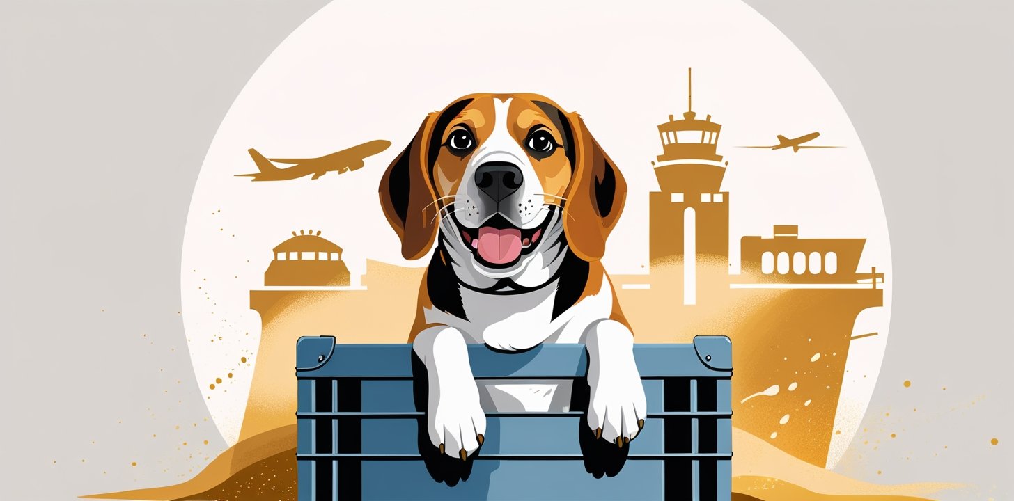 dog arriving in japan at quarantine inspection