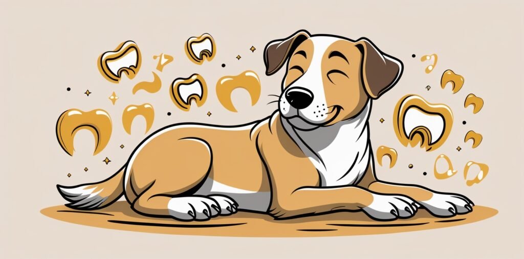 Content dog after professional cleaning for optimal dog dental care