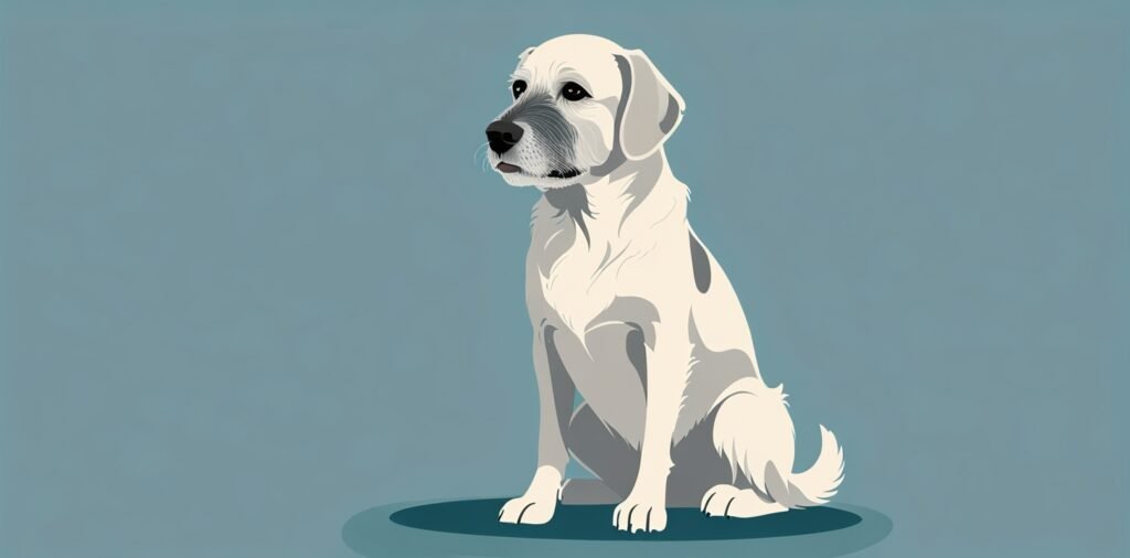 Senior dog benefiting from salmon vs chicken protein choices for joint and coat health