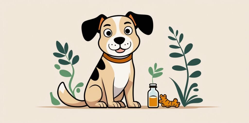 Calm dog with natural remedies for managing dog motion sickness during travel