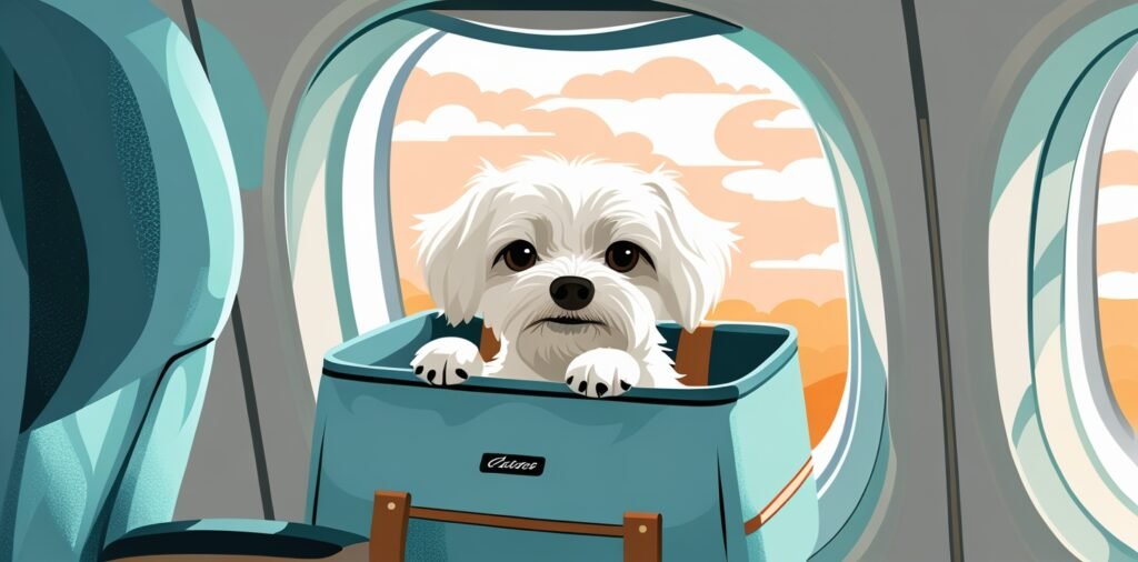 ITA Airways pet policy small dog in carrier under airplane seat
