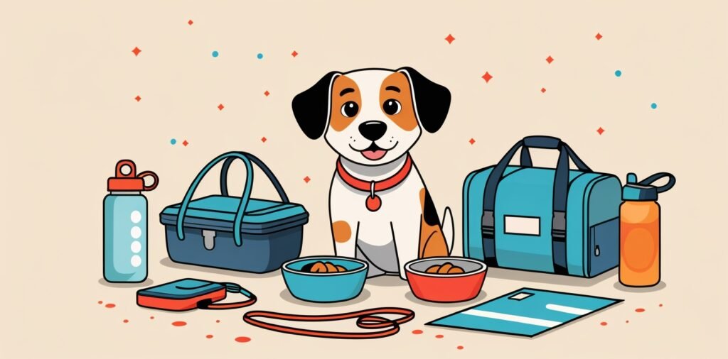 What to pack for train travel with large dogs