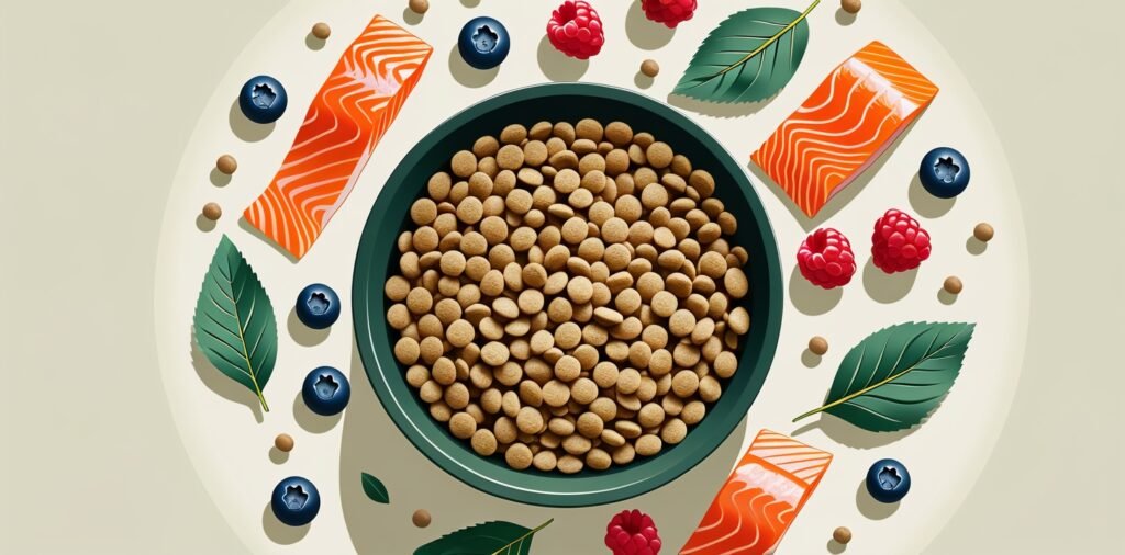 Premium quality kibble with fish protein and antioxidant ingredients in Taste of the Wild Pacific Stream review