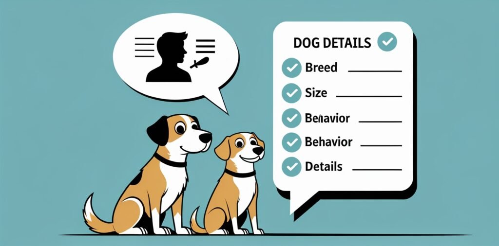 Communicating with Airbnb hosts about your dog's details