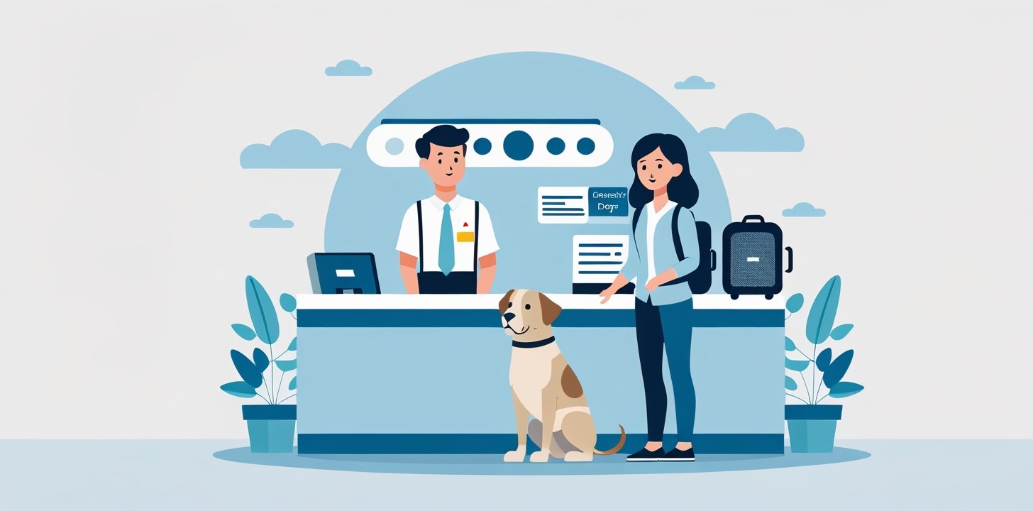 Pet check-in process at Swiss Airlines airport