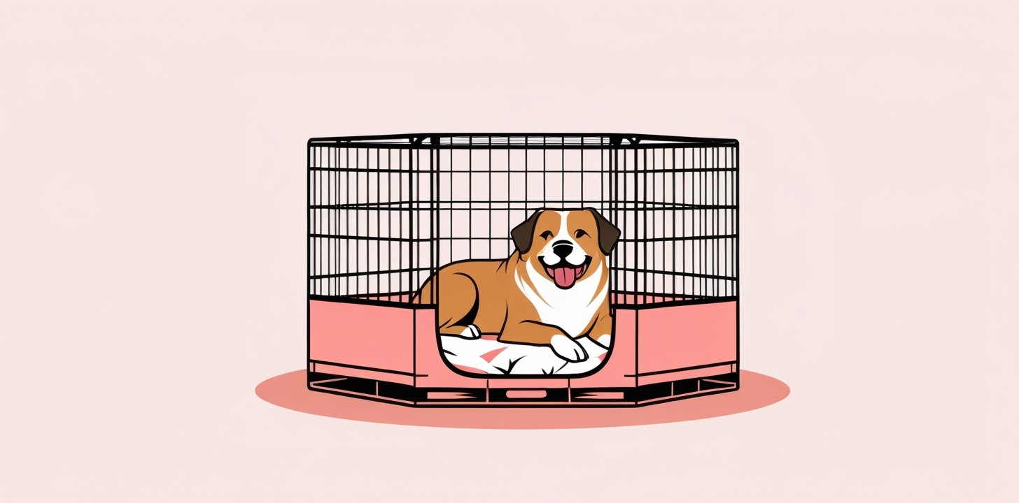 Large dog in cargo crate for Swiss Airlines hold travel