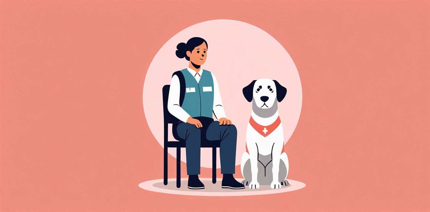 Service dog with handler for Thai Airways