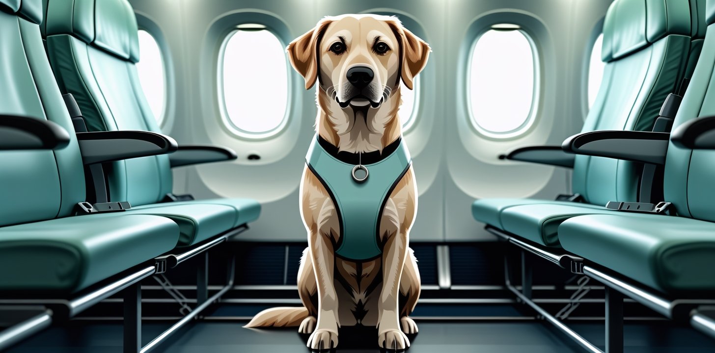 Service dog in Qatar Airways cabin on US and EU routes