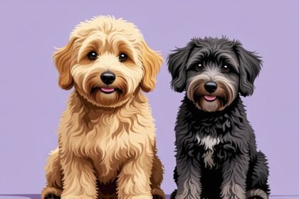 Goldendoodle vs Labradoodle comparison illustration