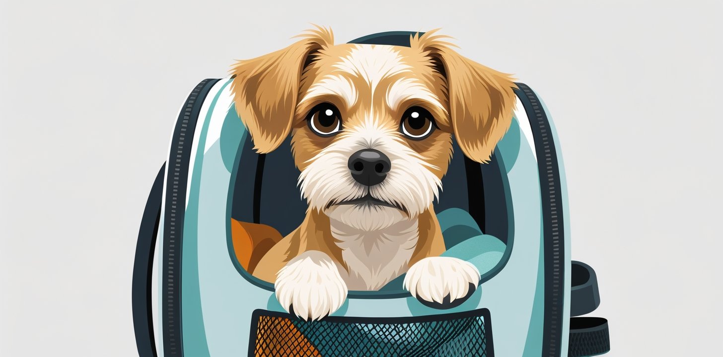 Small dog peeking out of carrier Turkish Airlines cabin policy