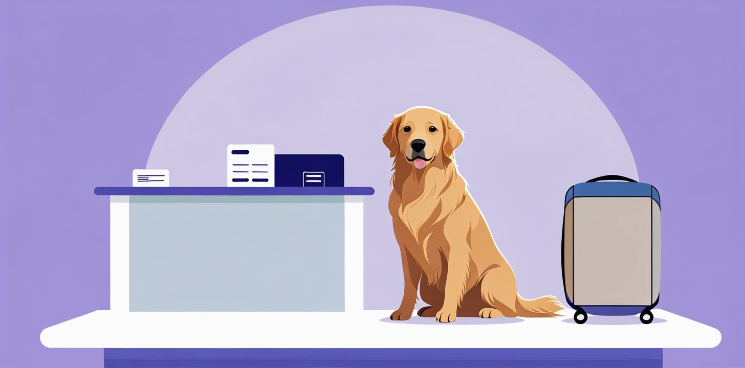 Dog at check-in counter Turkish Airlines pet booking process