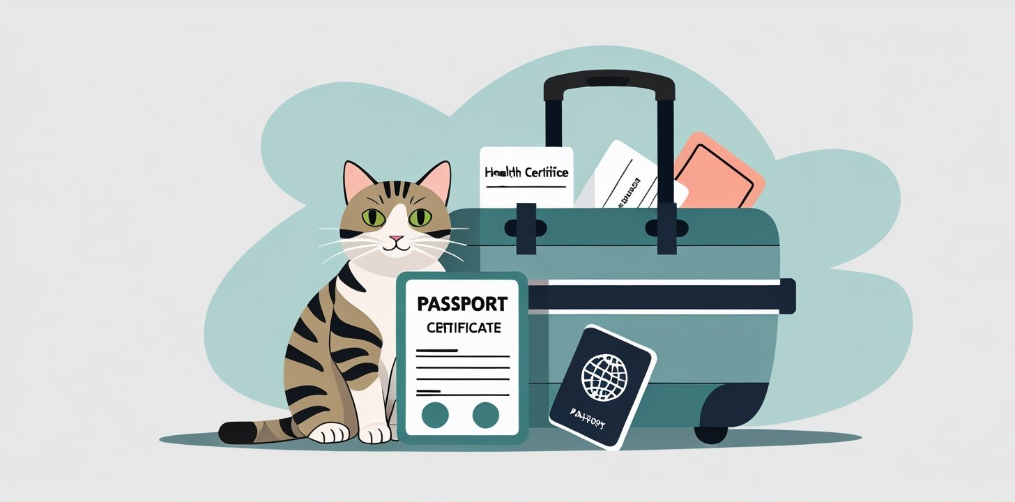 Cat with travel documents Turkish Airlines pet requirements