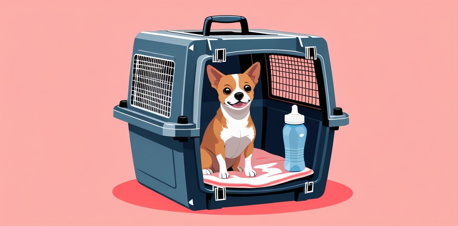 IATA-compliant hard-sided pet carrier for Qatar Airways hold travel