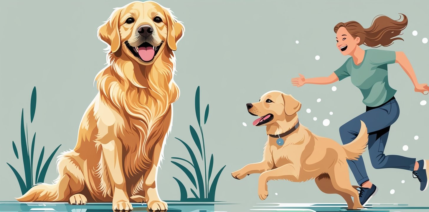 Golden Retriever vs Labrador Retriever fun factor comparison showing celebrity status differences