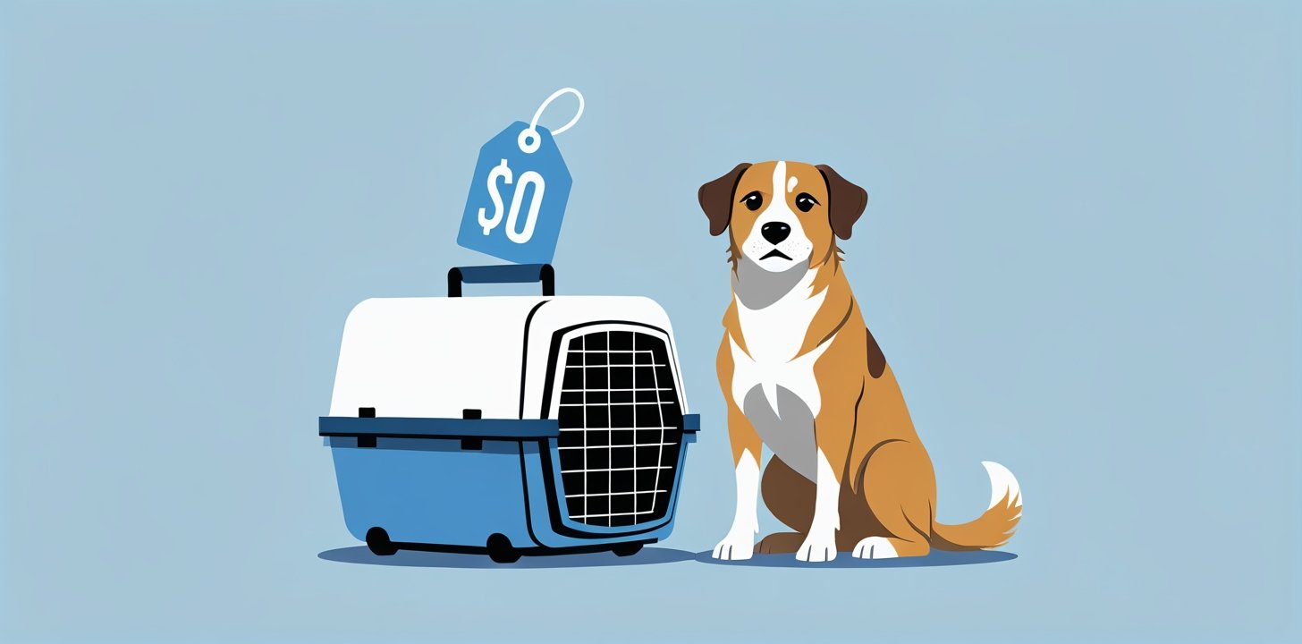 Dog with carrier and fee concept for EVA Air
