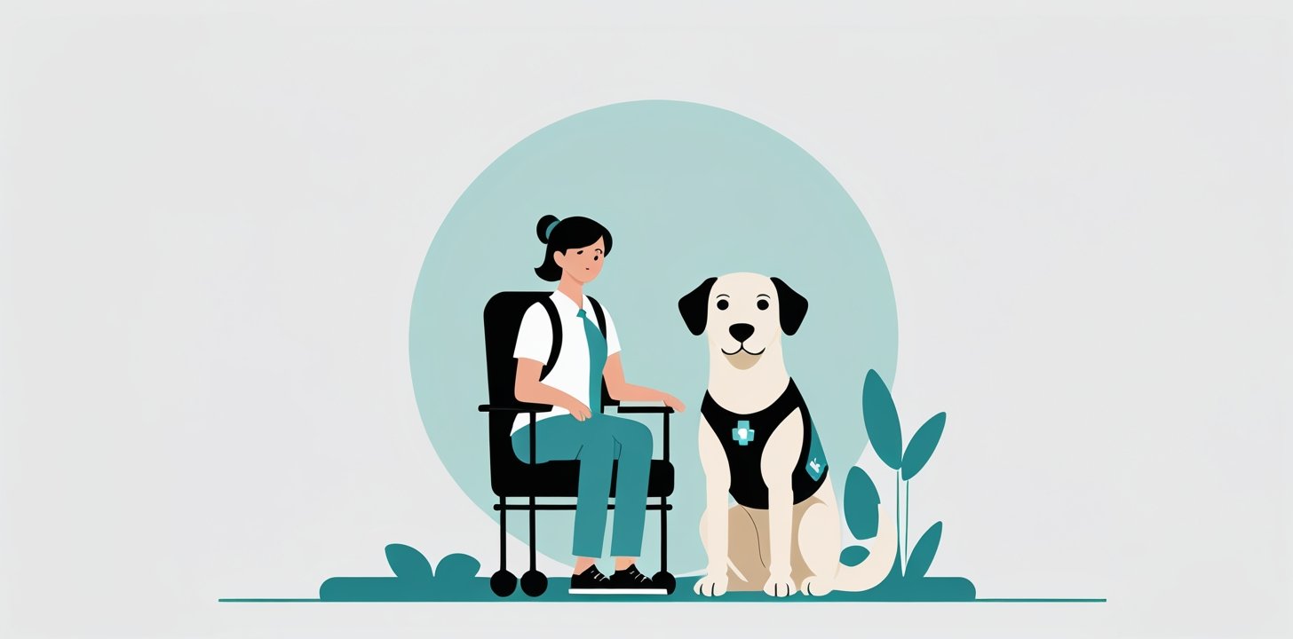 Service dog with vest for Hainan Airlines service animal policy