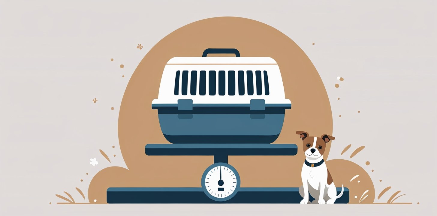 Pet carrier on scale for Qantas Freight booking